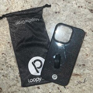 iPhone 13 Pro loopy case- Sparkle black ✨🖤